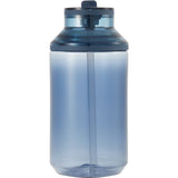 Zach 22 oz RPET Flip-Straw Sports Bottle — Midnight Blue — blank front view — 23