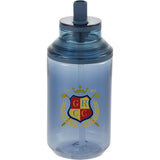 Zach 22 oz RPET Flip-Straw Sports Bottle — Midnight Blue — decorated front view — 20