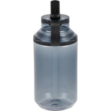 Zach 22 oz RPET Flip-Straw Sports Bottle — Smoke (SM) — blank back view — 8
