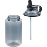 Zach 22 oz RPET Flip-Straw Sports Bottle — Smoke (SM) — blank detail view — 5