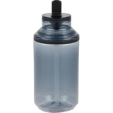 Zach 22 oz RPET Flip-Straw Sports Bottle — Smoke (SM) — blank front view — 3