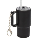 Mini 4 oz Keychain Straw Tumbler — Black (BK) — blank right angle — 69