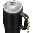 Mini 4 oz Keychain Straw Tumbler — Black (BK) — blank detail view