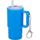 Mini 4 oz Keychain Straw Tumbler — Blue (BL) — blank left angle