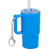 Mini 4 oz Keychain Straw Tumbler — Blue (BL) — blank right angle — 60