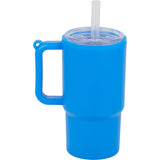 Mini 4 oz Keychain Straw Tumbler — Blue (BL) — blank back view — 59