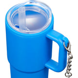 Mini 4 oz Keychain Straw Tumbler — Blue (BL) — blank detail view — 58