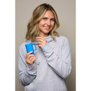 Mini 4 oz Keychain Straw Tumbler — Blue (BL) — blank product view