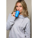 Mini 4 oz Keychain Straw Tumbler — Blue (BL) — blank product view
