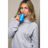Mini 4 oz Keychain Straw Tumbler — Blue (BL) — blank product view — 49