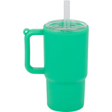 Mini 4 oz Keychain Straw Tumbler — Green (GR) — blank back view — 44