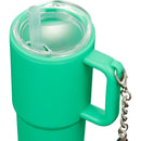 Mini 4 oz Keychain Straw Tumbler — Green (GR) — blank detail view