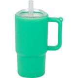 Mini 4 oz Keychain Straw Tumbler — Green (GR) — blank front view — 40