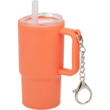 Mini 4 oz Keychain Straw Tumbler — Orange (OR) — blank left angle — 37