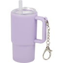 Mini 4 oz Keychain Straw Tumbler — Purple (PU) — blank left angle