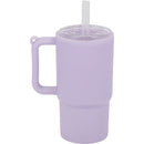 Mini 4 oz Keychain Straw Tumbler — Purple (PU) — blank back view
