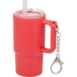 Mini 4 oz Keychain Straw Tumbler — Red (RD) — blank left angle — 19
