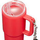 Mini 4 oz Keychain Straw Tumbler — Red (RD) — blank detail view