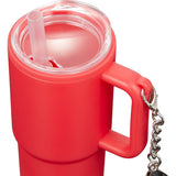 Mini 4 oz Keychain Straw Tumbler — Red (RD) — blank detail view — 16