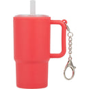 Mini 4 oz Keychain Straw Tumbler — Red (RD) — blank front view