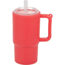 Mini 4 oz Keychain Straw Tumbler — Red (RD) — blank front view