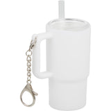 Mini 4 oz Keychain Straw Tumbler — White (WH) — blank right angle — 9