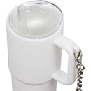 Mini 4 oz Keychain Straw Tumbler — White (WH) — blank detail view