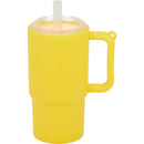 Mini 4 oz Keychain Straw Tumbler — Yellow (YW) — blank front view