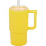 Mini 4 oz Keychain Straw Tumbler — Yellow (YW) — blank front view — 73