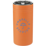 Sherpa 12oz Vacuum Tumbler & Slim Can Insulator — Autumn Orange(AUOR) — decorated front view — 7