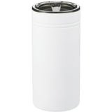 Sherpa 12oz Vacuum Tumbler & Slim Can Insulator — White (WH) — blank front view — 4