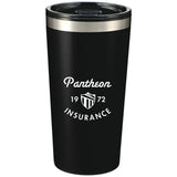Thor 16oz Tumbler — Black (BK) — decorated front view — 2