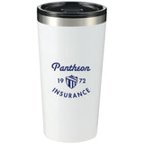 Thor 16oz Tumbler — White (WH) — decorated front view — 7