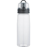 Capri 25oz Tritan Sports Bottle — Clear (CL) — blank front view — 7