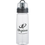 Capri 25oz Tritan Sports Bottle — Clear (CL) — decorated front view — 6