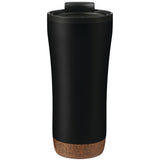 Valhalla 16oz Tumbler With Plastic Inner — Black (BK) — blank front view — 15