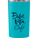 Sherpa 11oz Vacuum Tumbler & Insulator — Turquoise — decorated front view