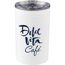 Sherpa 11oz Vacuum Tumbler & Insulator — White (WH) — decorated front view