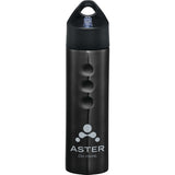 Troika 25oz Stainless Sports Bottle — Black (BK) — decorated front view — 2