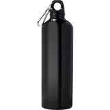 Pacific 26oz Aluminum Sports Bottle — Recycled Black — blank front view — 36