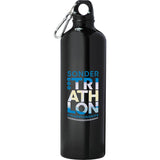 Pacific 26oz Aluminum Sports Bottle — Recycled Black — decorated front view — 35