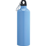 Pacific 26oz Aluminum Sports Bottle — Recycled Light Blue — blank front view — 20