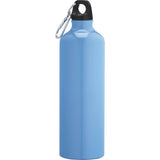 Pacific 26oz Aluminum Sports Bottle — Recycled Light Blue — blank front view — 19