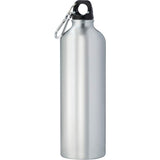 Pacific 26oz Aluminum Sports Bottle — Recycled Silver — blank front view — 9