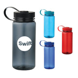 Montego 21oz Sports Bottle — Transparent Black (TBK) — decorated front view — 8