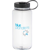 Hardy 30oz Tritan Sports Bottle — Clear (CL) — decorated front view — 2