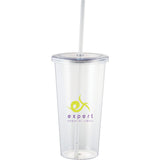 Sizzle 24oz Tumbler — Clear (CL) — decorated front view — 2