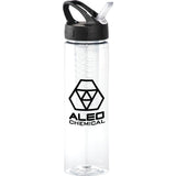 Fruit Infuser 25oz Sports Bottle — Clear (CL) — decorated product view — 4