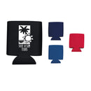 12oz Collapsible Can Insulator — Black (BK) — decorated front view