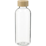 Sona 22oz RPET Bottle with Bamboo Lid — Clear (CL) — blank front view — 3